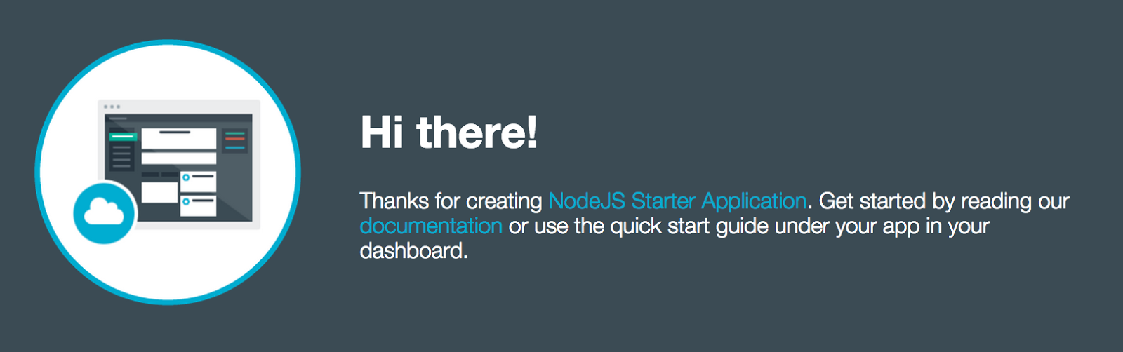 Screenshot of Node.js Starter App