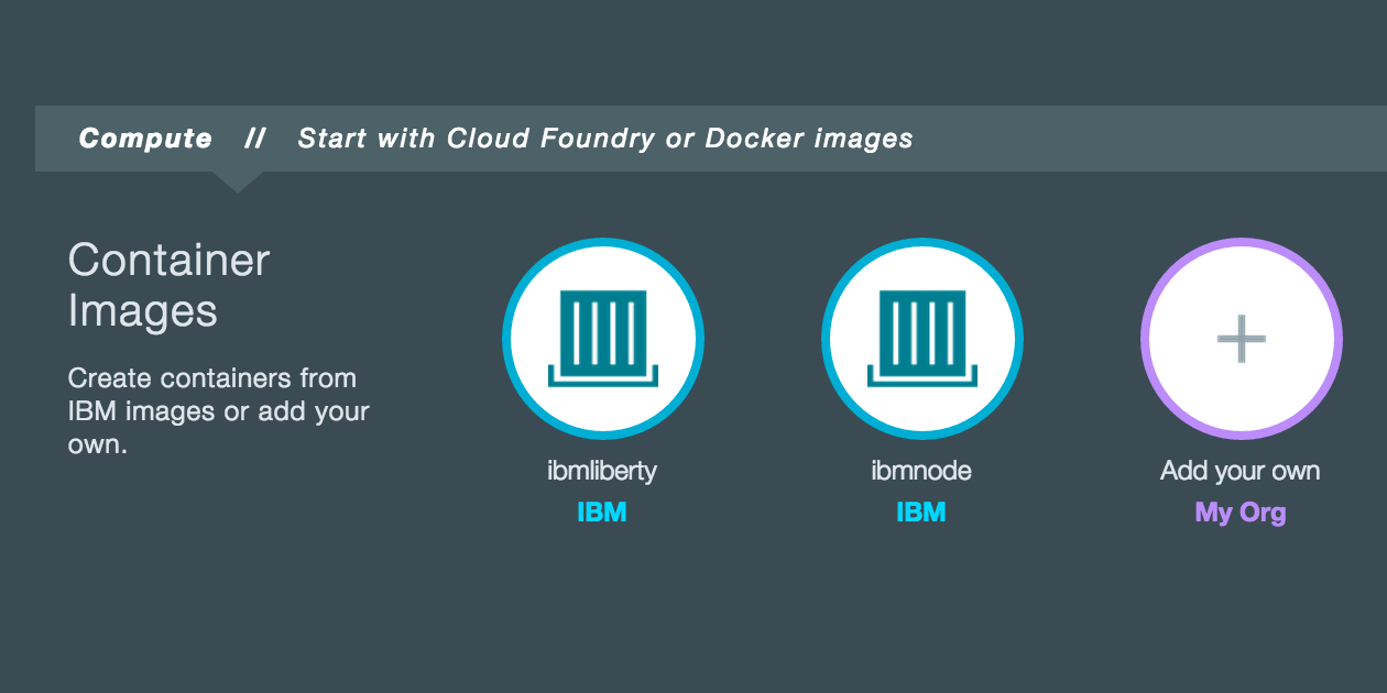 Bluemix Updates: IBM Containers in Catalog